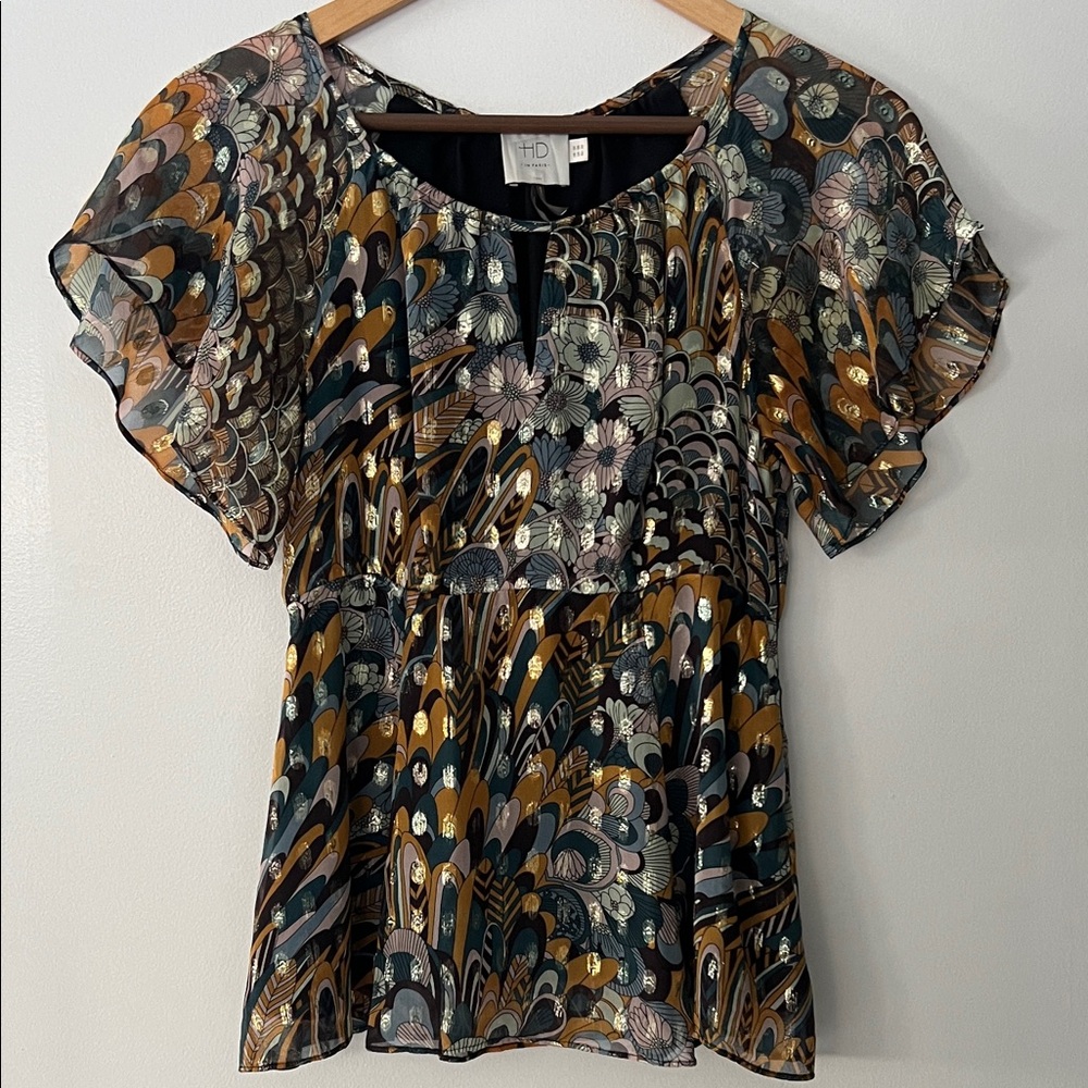 HD in Paris Multicolor Abstract Blouse